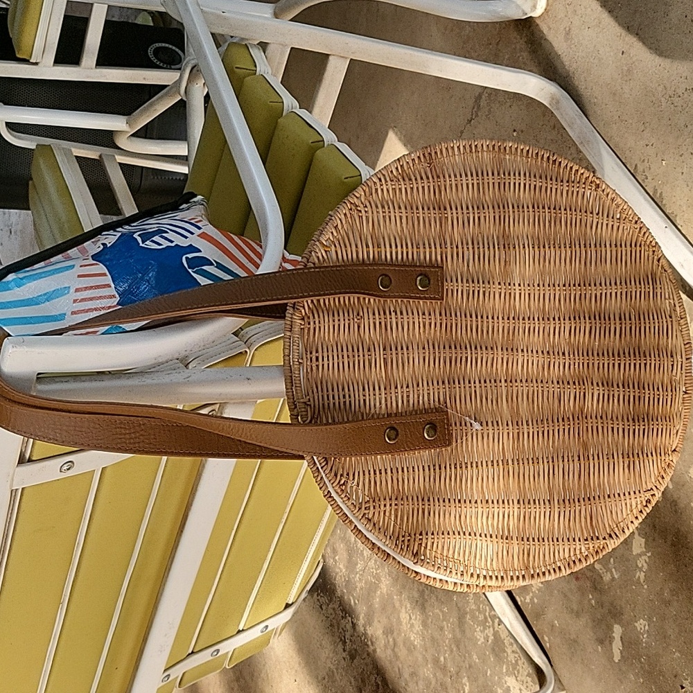 Brown Woven Shoulder Bag
